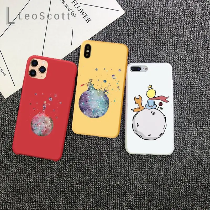 

Little Prince cartoon France Phone Case Candy Color for iPhone 11 12 mini pro XS MAX 8 7 6 6S Plus X 5S SE 2020 XR