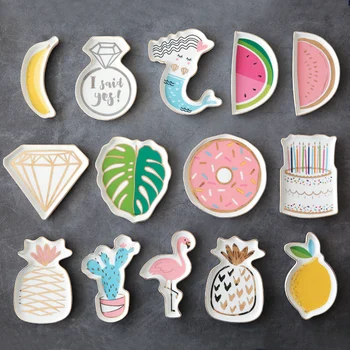 

Ceramic Storage Tray Cactus Pineapple Breakfast Dish Fruit Porcelain Plate Decorative Jewelry Trays Ring Dish Tableware for Gift