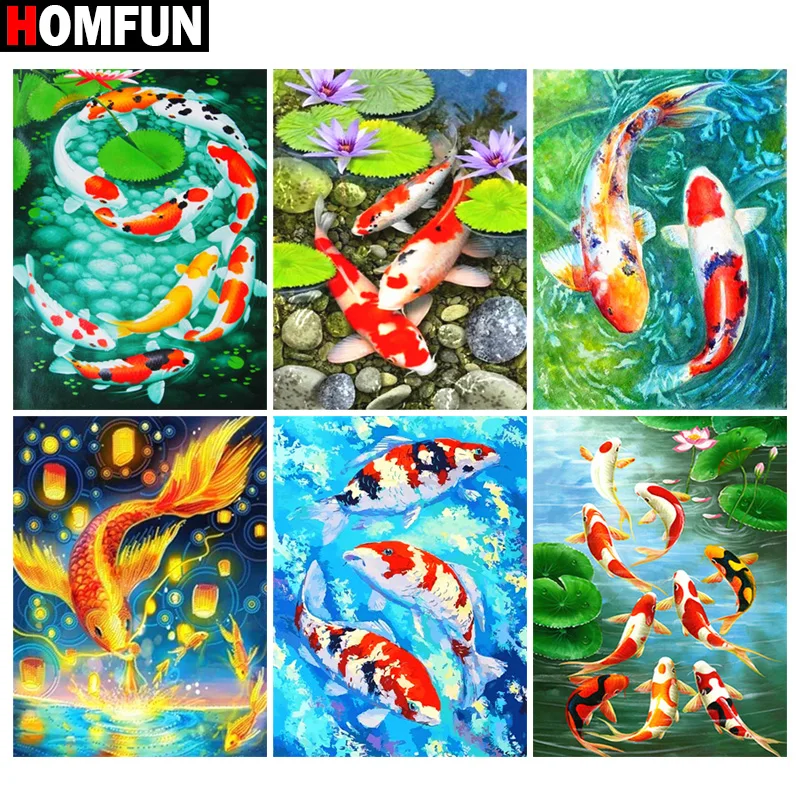 Алмазная живопись HOMFUN картина с полными квадратными/круглыми стразами узором