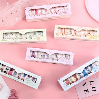 

10 Rolls Colorful Washi Tape Diy Paper Decorative Adhesive Tapes Masking Tape Scrapbooking Stickers