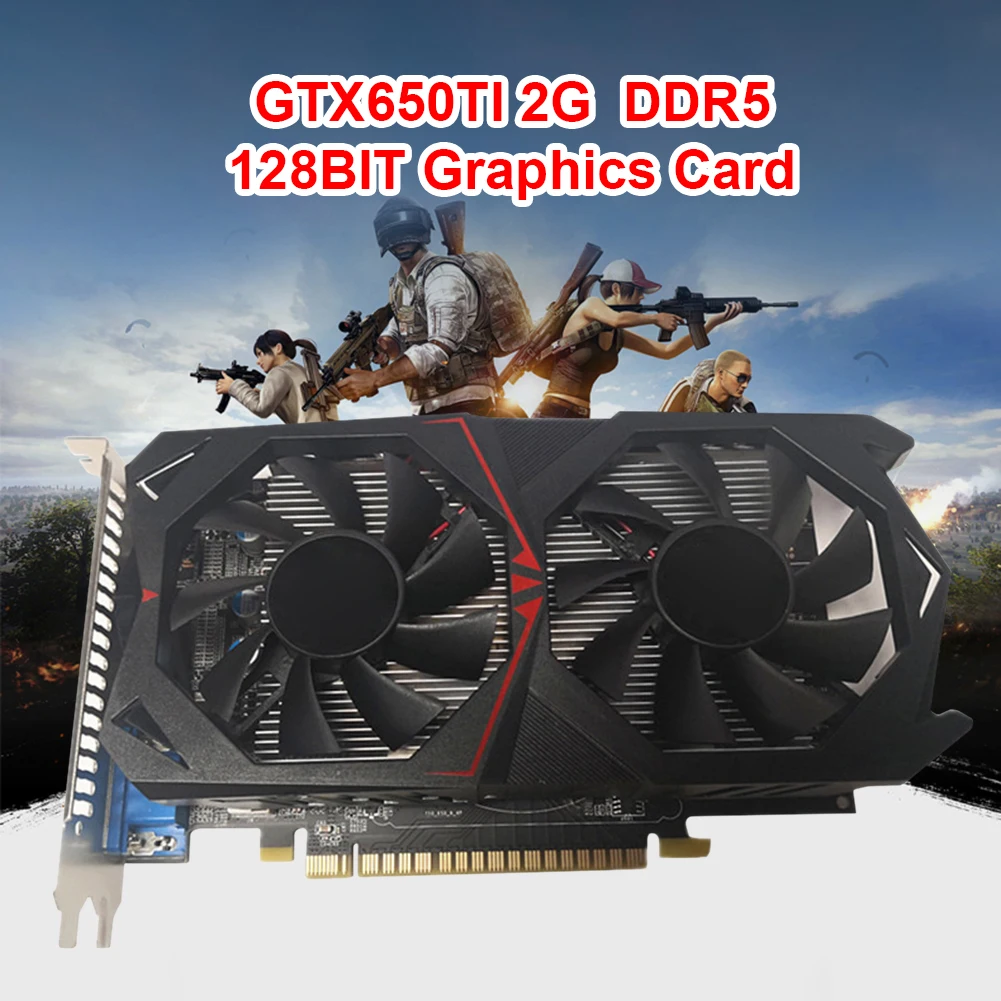 GTX650Ti ATI7670 1/2GB 128bit GDDR5 PCI-E 3.0 16X Gaming Graphic Cards HDMI-Compatible DVI VGA for FPS PUBG Game Computer gpu computer