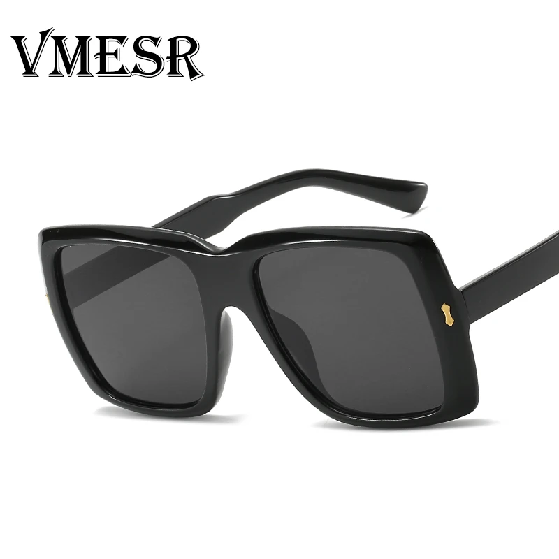

2020 Luxury Oversized Square Sunglasses Women Brand Designer Retro Clear Sun Glasses For Female Oversized Black Shades oculos