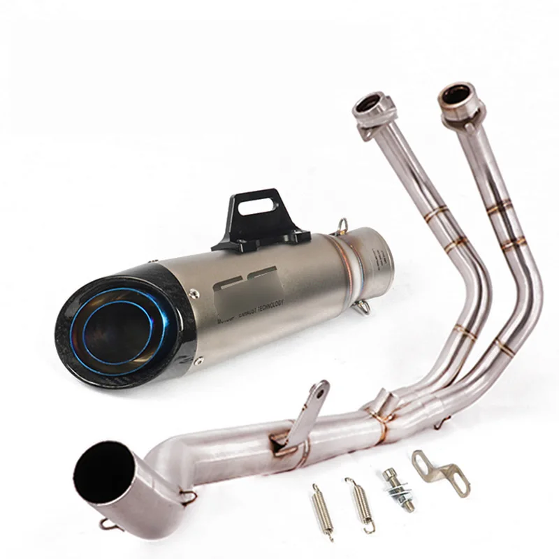 Глушитель выхлопной трубы для мотоцикла, соединительная трубка без шнуровки, полный комплект труб для Honda CBR500R CB500F CB500X 2013 - Цвет: B