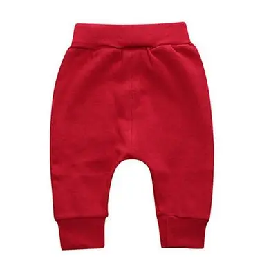 Модные Штаны для маленьких мальчиков и девочек Высокая талия Повседневный стиль длинные штаны для маленьких девочек, повседневные брюки Одежда для мальчиков и девочек штаны-шаровары - Цвет: red2