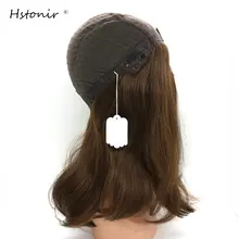 Hstonir Кошерный еврейский парик коричневый блондин прямые европейские волосы remy шелковая основа для волос для еврей JW03