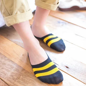 

5pair/lot Summer Cotton Man No Show Socks Fashion Breathable Man Invisible Socks Comfortable Casual silicone antiskid Socks Male