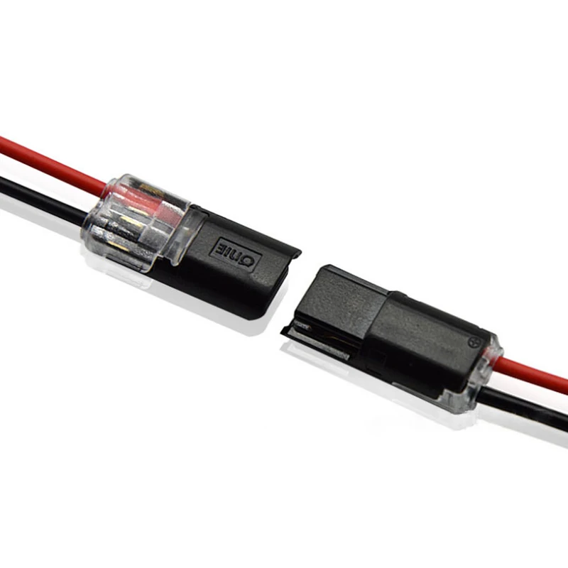 

10pcs 2pin Pluggable Spring Scotch Lock Wire Connector Wire Quick Splice Connectors Led Light Cable Crimp Terminal Blocks