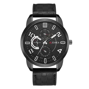 

Hot Sales O.T.SEA Top Brand Pu Leather Men's Watches Men Military Business Sports Quartz Wrist Watch Male Relogio Masculino