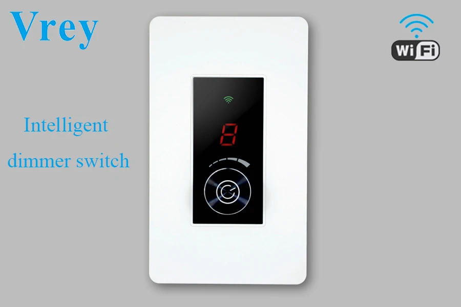 

Vrey120 American standard intelligent dimmer switch, thyristor stepless dimming, support Alexa, Google Assistant voice control