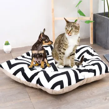 

Pet Cat Dog Teepee with Cushion & Blackboard, Portable Dog Tents & Wood Canvas for Dogs Puppy Cat Bed Canvas Teepee with Cushio