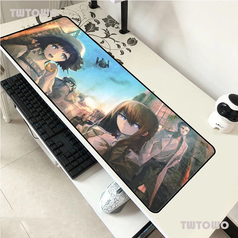 

Steins Gate Pad Mouse Christmas Computer Gamer Mouse Pad 900x400x2mm Padmouse Colourful Mousepad Ergonomic Gadget Office Mats