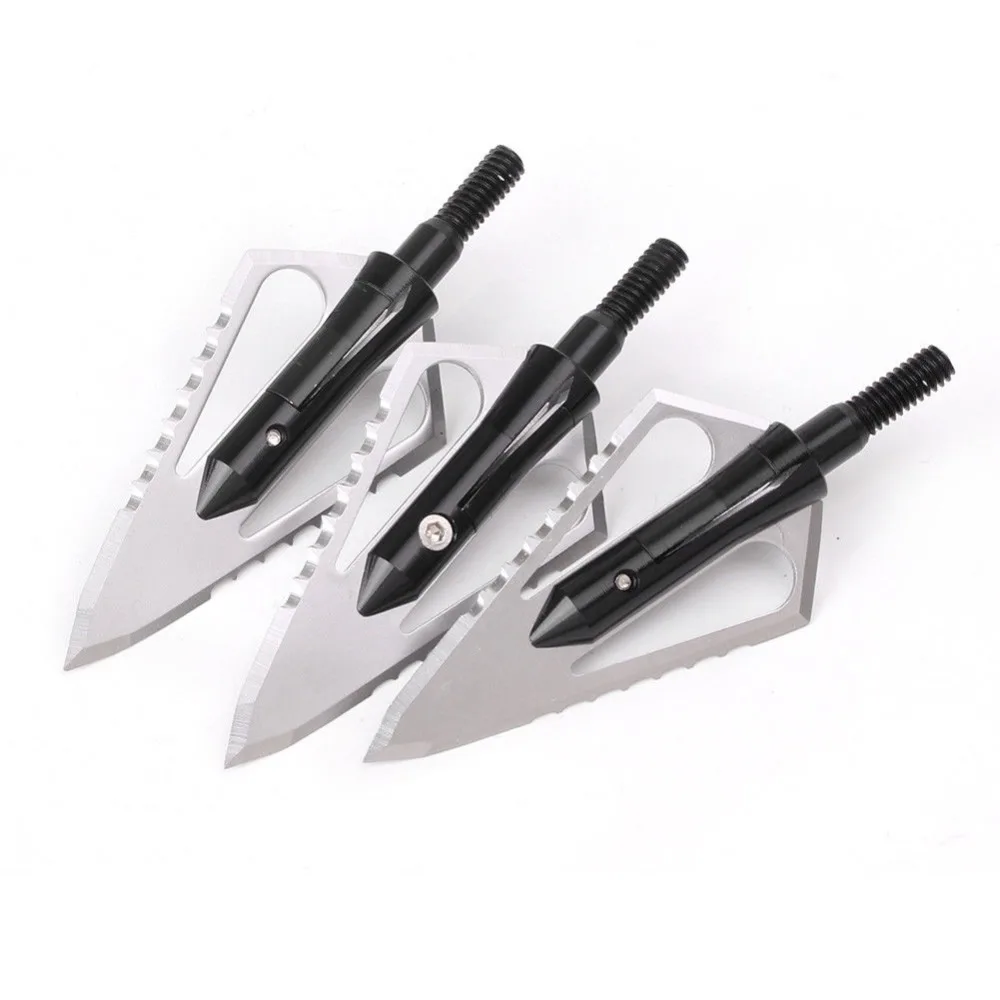 Linkboy Archery 4 Blades Broadheads Arrow Tips Points 100GR Arrow Head Archery for Compound Recurve Bow Hunting Shooting