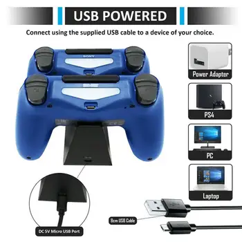 

Charger PS4 Controller PS4 Wireless Anti-Slip Compact Fast Controller Charging Dock Stand Station Portable Compact