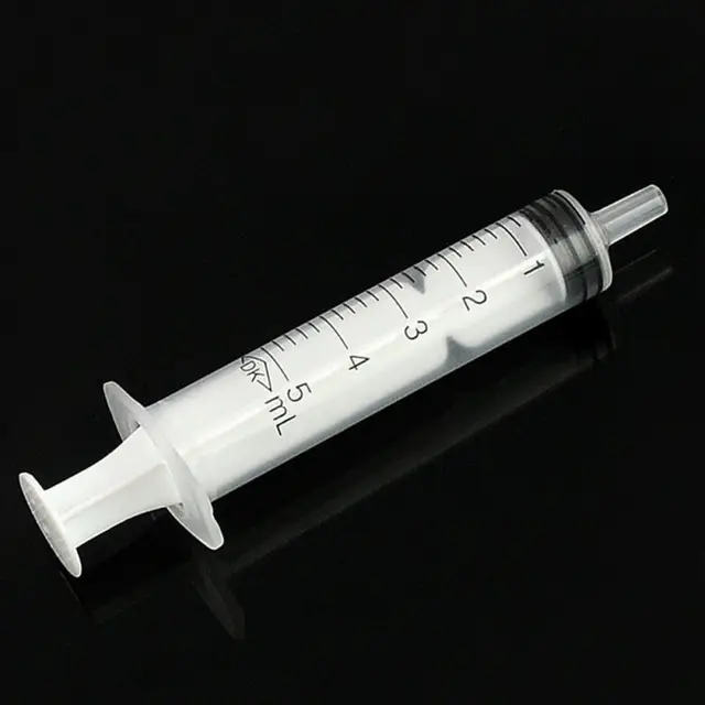 10Pcs 5/10 ml Plastic Reusable Syringe For Measuring Nutrient Sterile Hydroponics Kithchen Tool 5ml