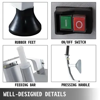 VEVOR Electric Vegetable Cutter Slicer Chopper Shredder Grinder Pellet Machine for Kitchen Tools And Appliances Food Processors 4