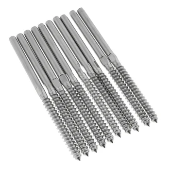 

1/8in Cable Railing Receiver & Stud Swage Threaded Terminal Stud End Fitting Type 316 Stainless Steel