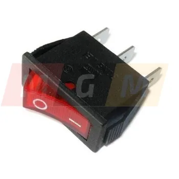 

Rectangular narrow switch with illumination 2 position 3 pins (green)