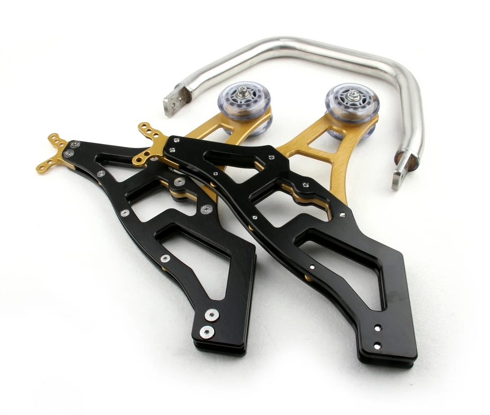 Areyourshop Gold Rear Swingarm Spool Lift Stand Swing Arm Roller Bearings Aluminum for Moto Dirt Pit Bike Paddock