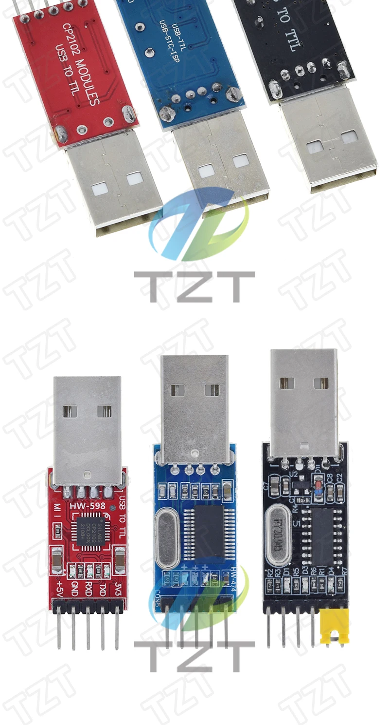 3 teile/los = 1PCS PL2303HX + 1PCS CP2102 + 1PCS CH340G USB ZU TTL für arduino PL2303 CP2102 5PIN USB zu UART TTL Modul – Detail 9