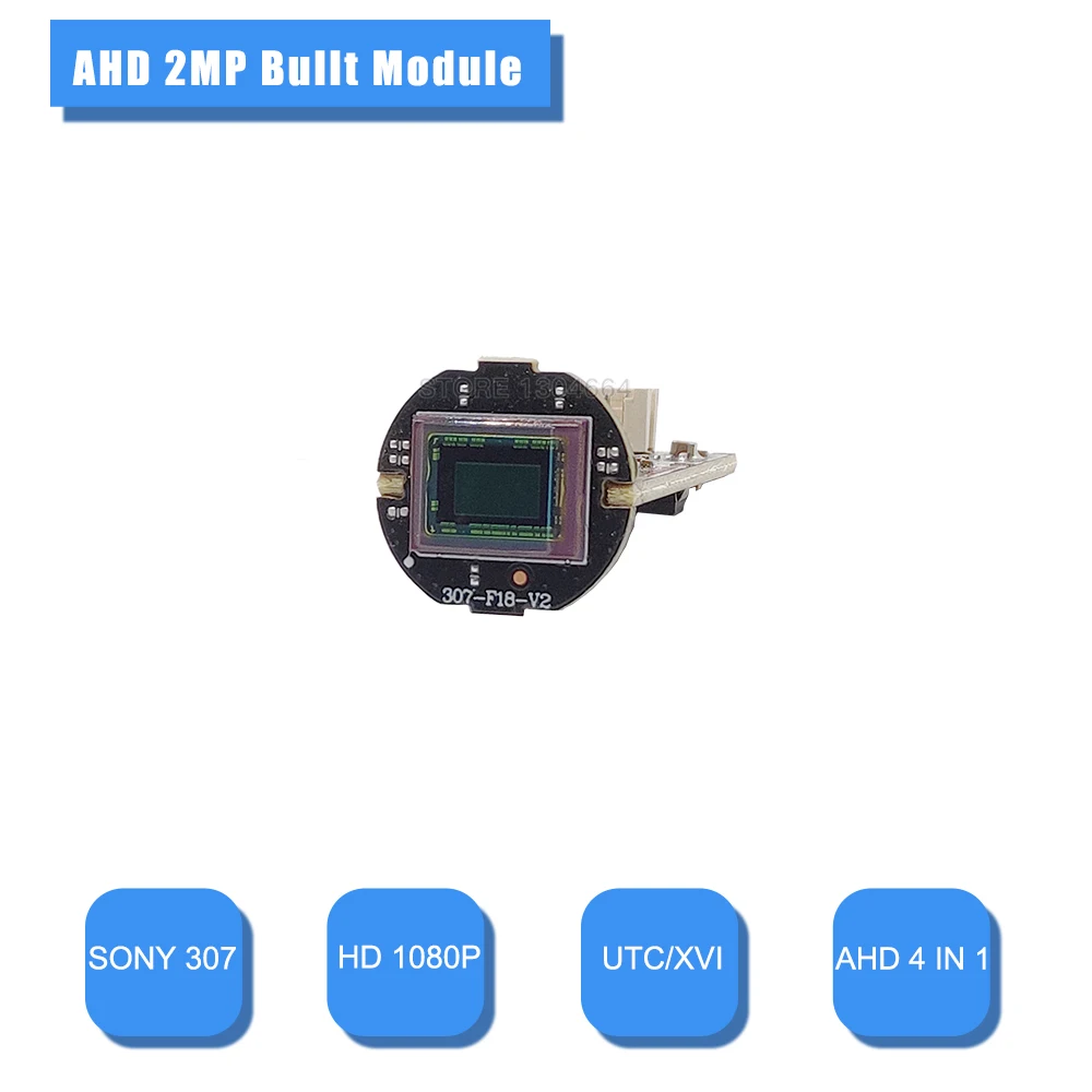 

1080P AHD/TVI/CVI/CVBS 4 IN 1 Chip 2.0MP 1/2.8" Sony 307 Sensor Module AHD Mini Bullet Module HD Surveillance Camera Board Chip