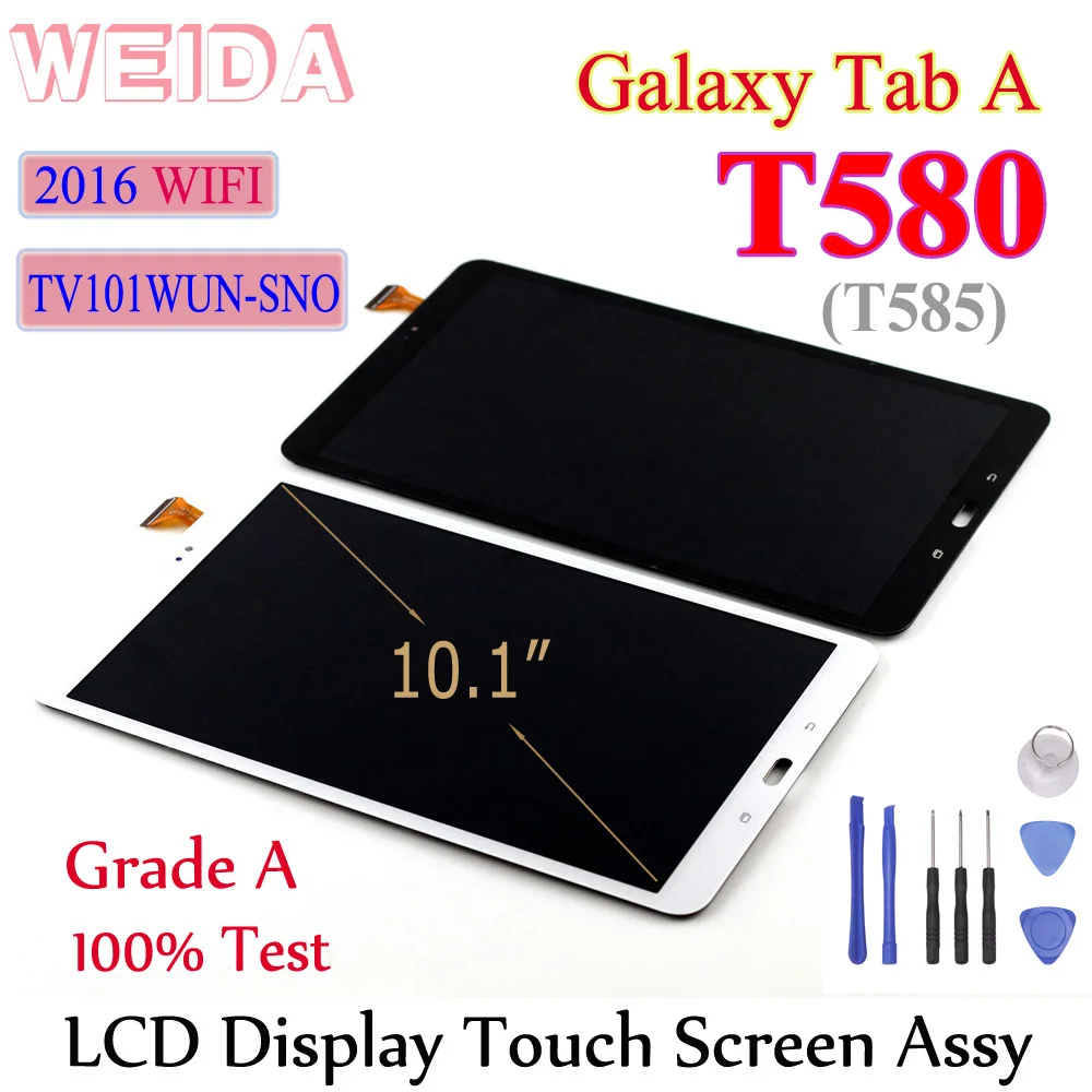 Weida/10," для samsung Tab A SM-T580 SM-T585 T580 ЖК-дисплей, сенсорная панель, дигитайзер, для сборки, запасные части для SM-T580 сенсорный экран