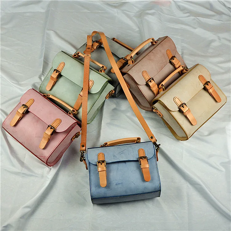 

WOMEN'S Leather Bags Import Full-grain Leather Fog Wax Handbag Retro Fashion Crossbody Bag