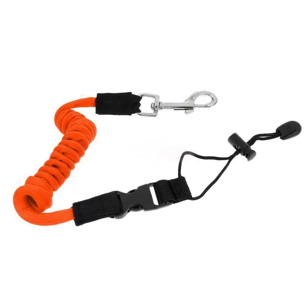 Веревка для каноэ, ремешок для серфинга, износостойкий эластичный ТПУ с защелкой, для серфинга, аксессуары для безопасности, для рыбалки, Каяка, весло, поводок - Цвет: Оранжевый