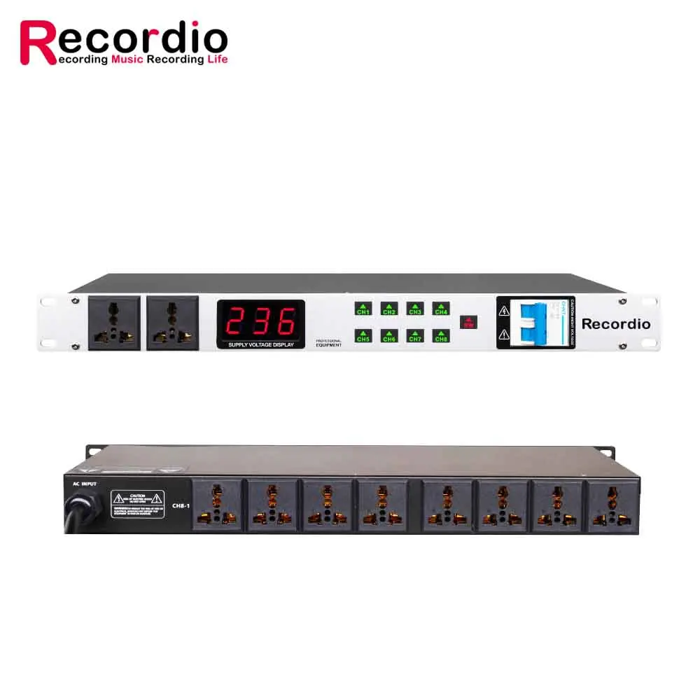 GAX-DB05 Professional Switching Power Supply 9/10-Channels DJ Sound System Uninterrupted Power Sequence Controller LED Display