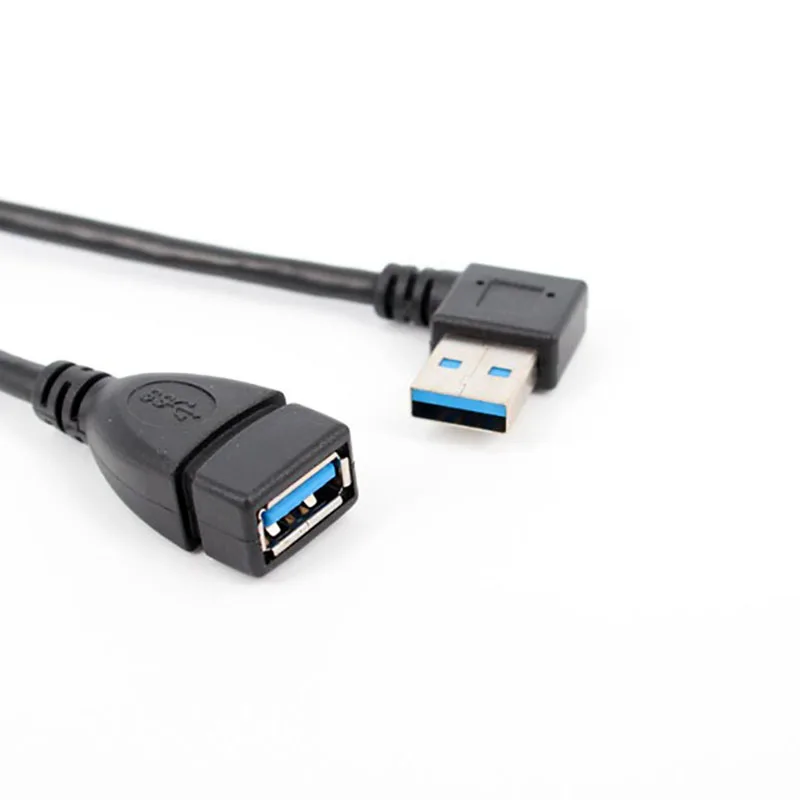 USB Charging Cable USB Extension Cable USB Cable USB 3.0 90 Degree Male To Female Super Speed 5Gbps Data Sync Charging