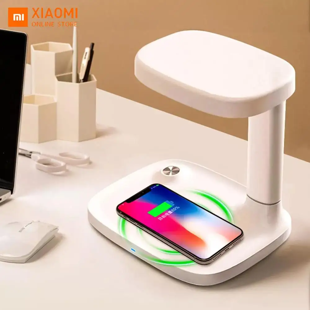 

Xiaomi Desk Lamp Wireless Charging Eye Protect Table Lamp USB Charge Port Desk Table Lamp For QI Smartphone Fast Charger