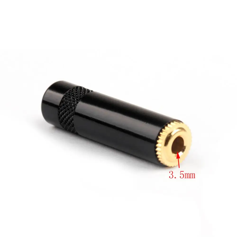 Artudatech 100x 3 5mm Stereo Female Gold Plated Jack Audio Connector Coupler For Headphone Black Jack Parts