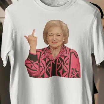 

Rare New Betty White Flipping Bird Golden Girls T Shirt Men S 5Xl Birthday Gift