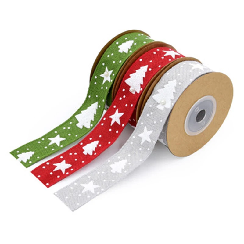 

4.5M Christmas Tree Snowflake Snow Yarn Ribbon Clothing Biscuits Cake Gift Box Festive DIY Packaging Ties