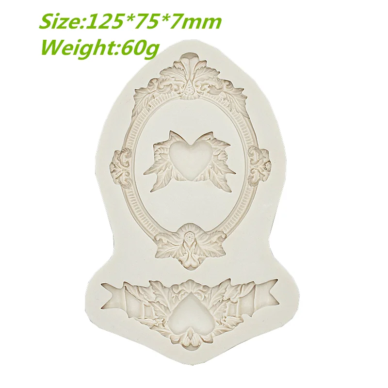Love Leaf Photo Frame Silicone Mold Resin Kitchen Baking Tool DIY Cake Pastry Fondant Moulds Chocolate Dessert Lace Decoration