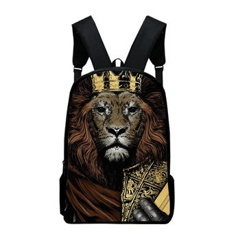 

17 Inch Backpack 3D Cool Tiger Lion Skull Print School Bags For Teenage Boys Girls Men Women Backpack Student Bookbag Mochila