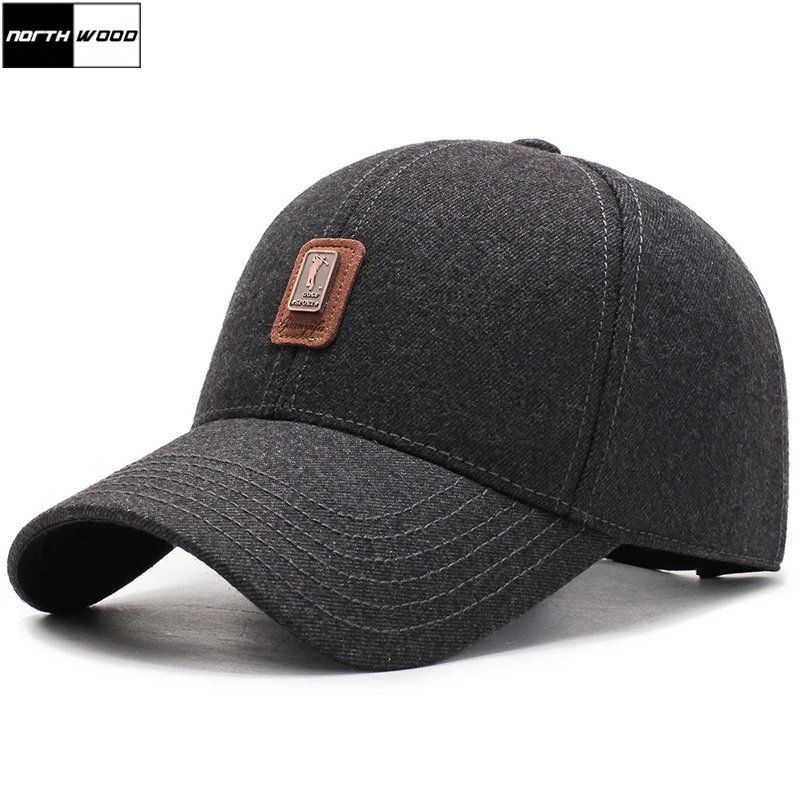 

[NORTHWOOD] Brand Thicken Autumn Winter Baseball Cap Men Gorra Hombre Sport Snapback Hat Classic Style Fitted Trucker Cap