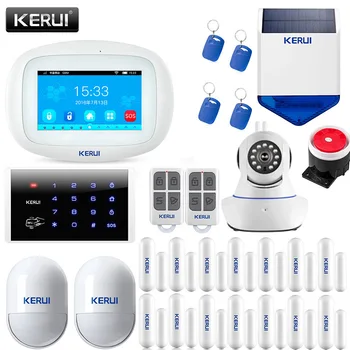 

2019 KERUI K52 Smart Home Alarm System 4.3 Inch TFT Color Display Remote Control Touch Screen WIFI GSM Alarm Security Kit