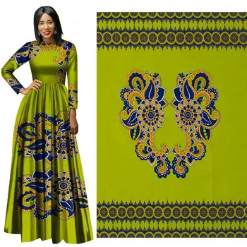 

6Yards Real Wax Fabric Nigerian Ankara Wax Cloth National Style African Batik Printed Cloth Fabric For Wedding Dress Suit