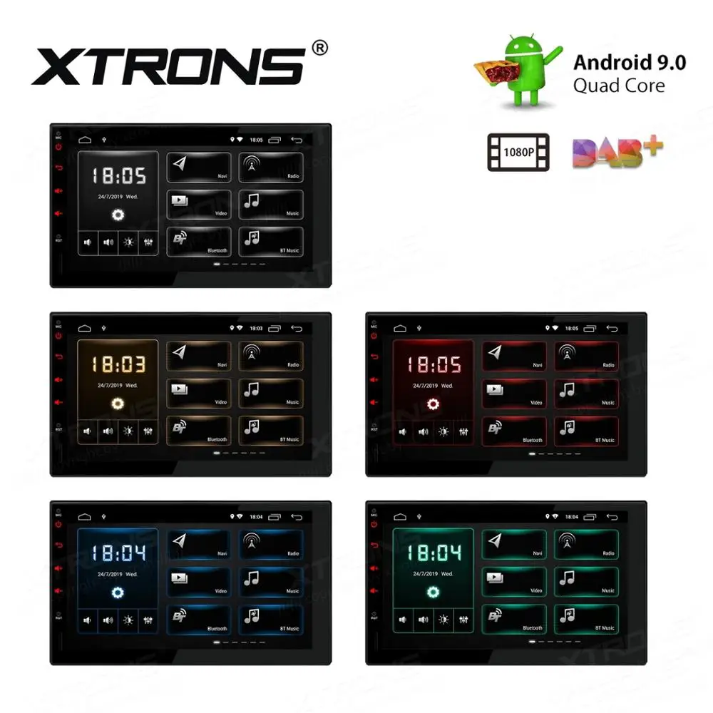Sale 7" Android 9.0 Pie OS Two Din Car Multimedia Double Din Car Navigation GPS 2 Din Car Radio with 5 Different UI Selectable 5