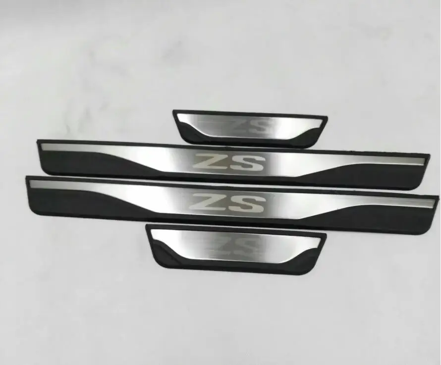 Автомобильная наклейка для MG ZS, Накладка на порог, защитная накладка, накладка на педаль для MG ZS, автомобильные аксессуары - Цвет: Silver