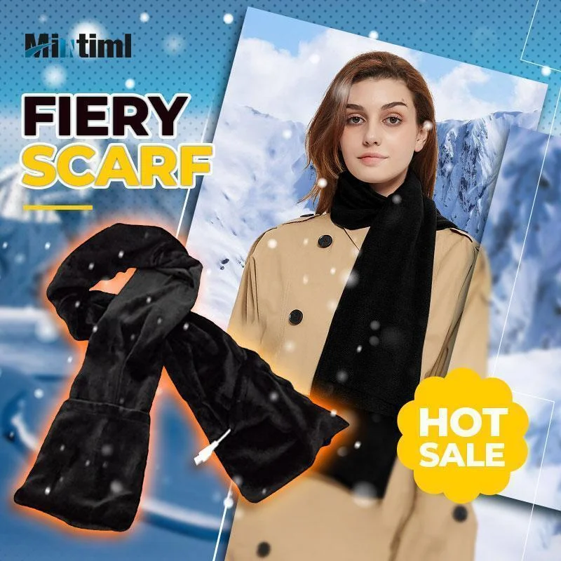 

Mintiml Fiery Scarf Winter Scarf Heated Scarf USB Women Heating Scarf Couple Scarf Neckerchief Plush Collar Scarves