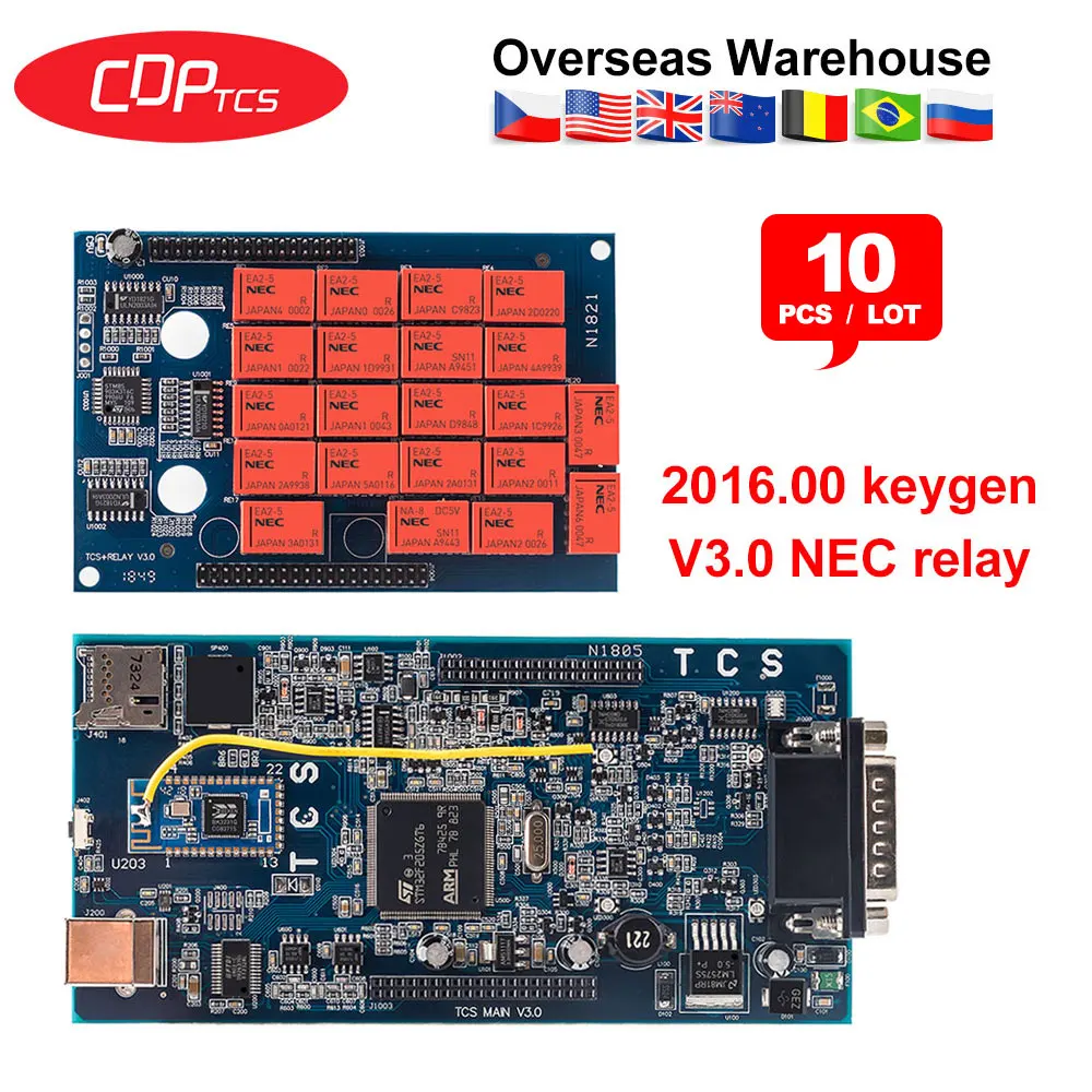 

10PCS CDP TCS CDP PRO Plus Bluetooth 2015.R3 keygen software OBD2 auto scanner for cars trucks OBDII diagnostic tool