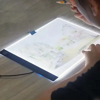 

3.5mm A4 Drawing Board Pad Table Slim Size USB LED Illuminated Tracing Light Box Copy Drawing Board DC 5V LED Drawing Pad