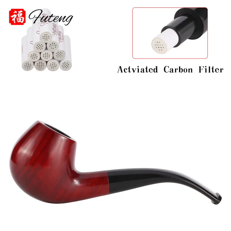 Smoking Pipe Set Accessories 9MM Filter Red Sandalwood