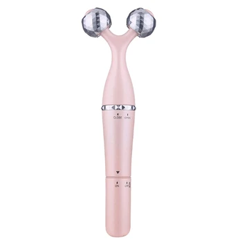 

3D Face-Lifting Instrument Electric Face-Lifting Artifact Roller V Face Massager Lifting Firming Facial Beauty Bar Pink