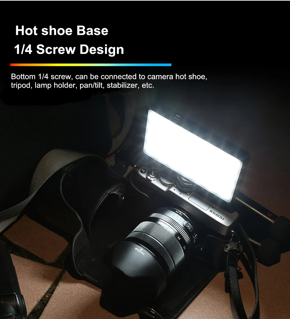  VILTROX Weeylife RB08P RGB 2500K-8500K Mini Video LED Light Portable Fill Light Built-in Battery fo