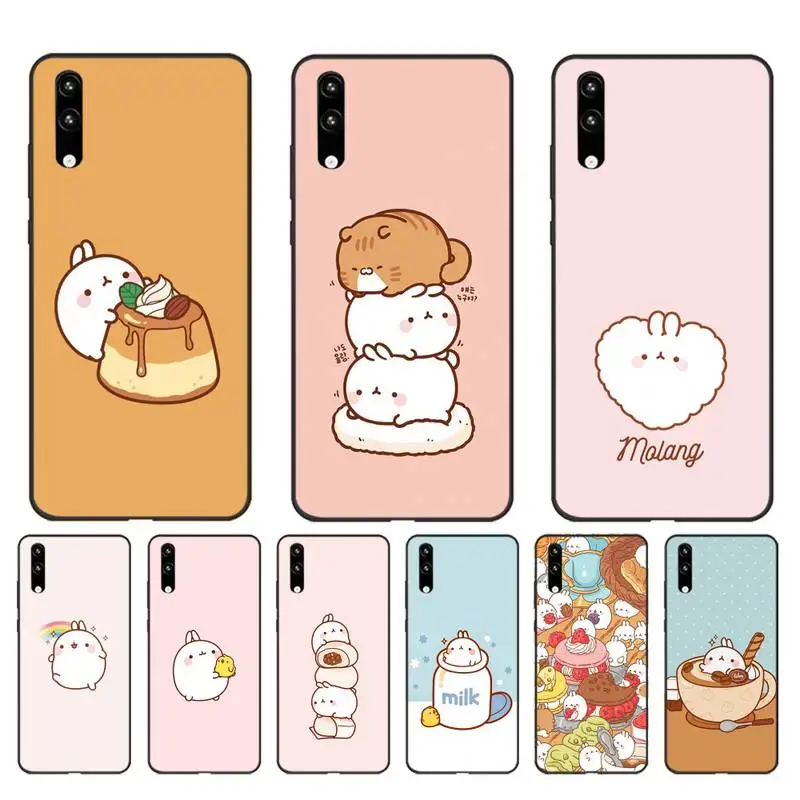 Motirunner милые Molang кролик Роскошный чехол для мобильного телефона Huawei Honor8X 8A 9 10 20 Lite