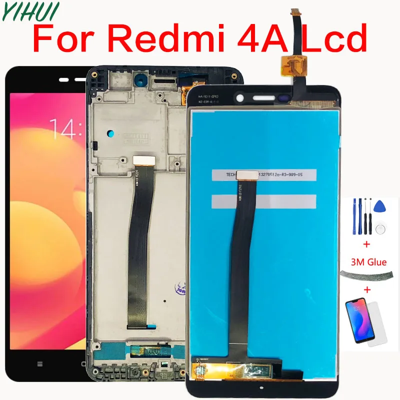 ЖК-дисплей для Xiaomi Redmi 4A сенсорный экран с дигитайзером и рамкой ЖК-экран сборки