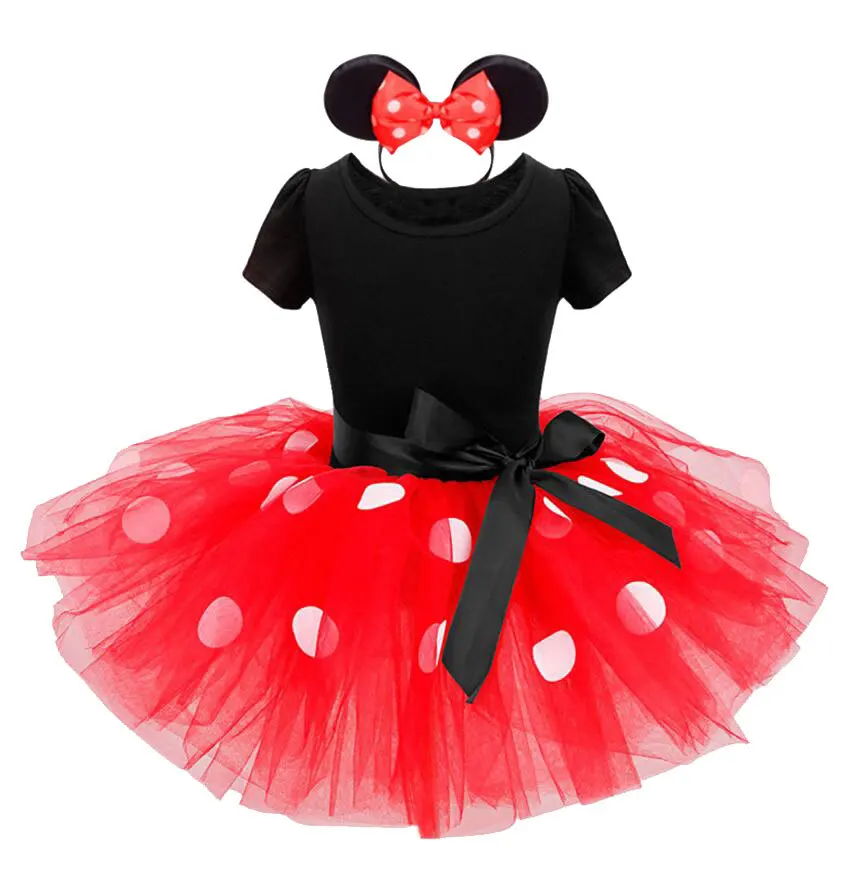

2019 New Style Girls' Shirt Models in Europe And America Polka Dot Mesh Dress