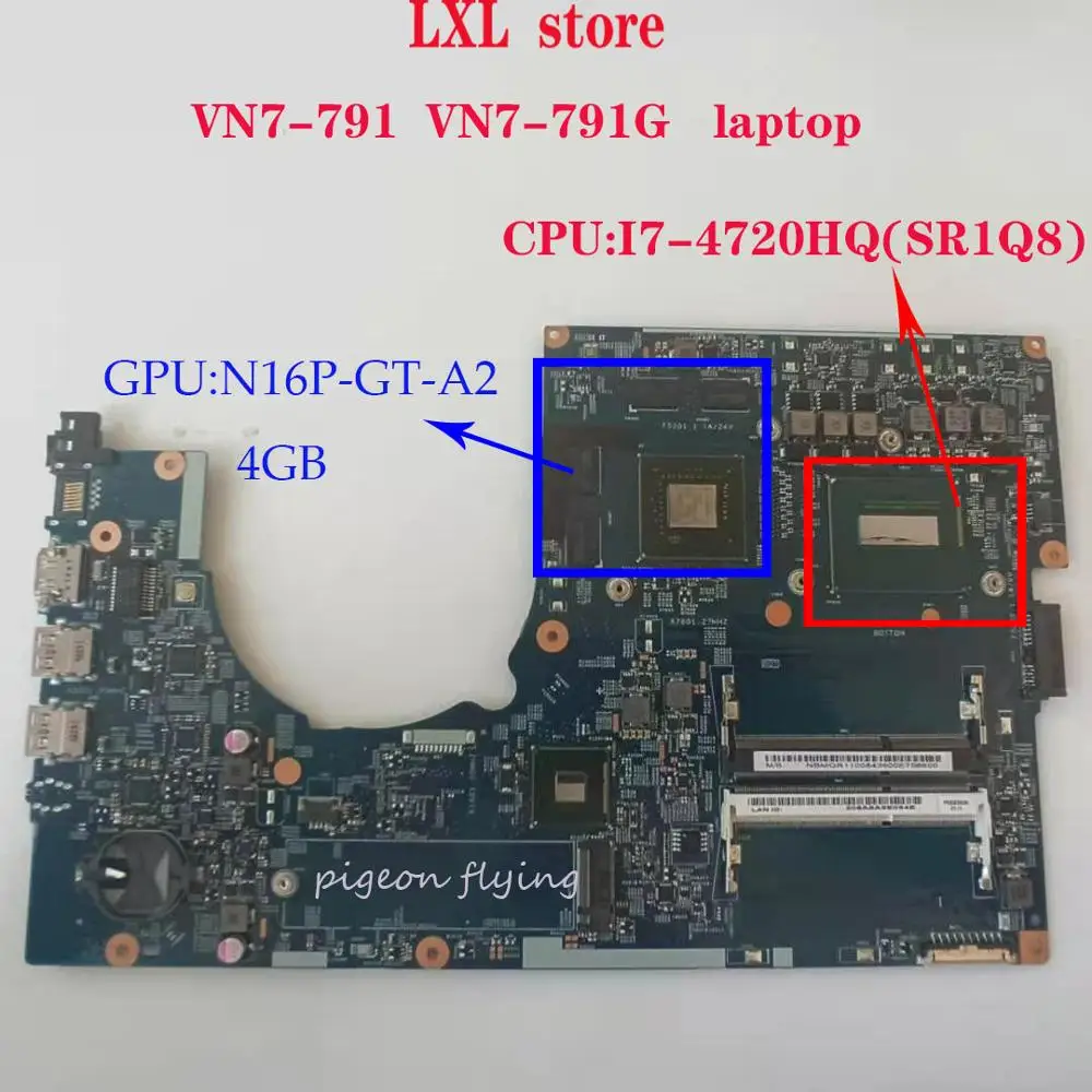 Материнская плата 14204-1M 448.02g06. 001m для ноутбука acer VN7-791 VN7-791G cpu: I7-4720HQ GPU: 960M(N16P-GT-A2) 4GB DDR3 test OK
